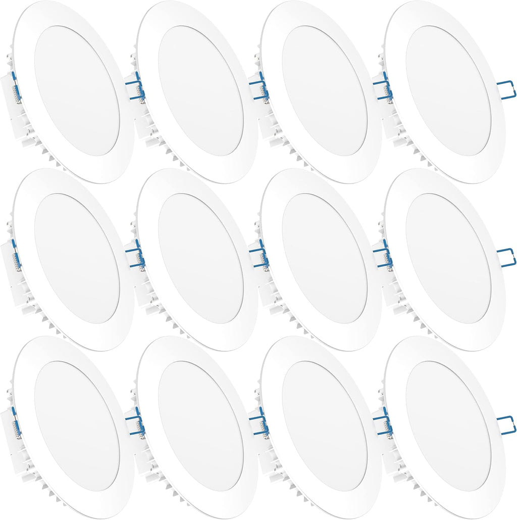 12 Pack 4 Inch Ultra Thin LED Recessed Lighting 2700K Soft White Dimmable M909