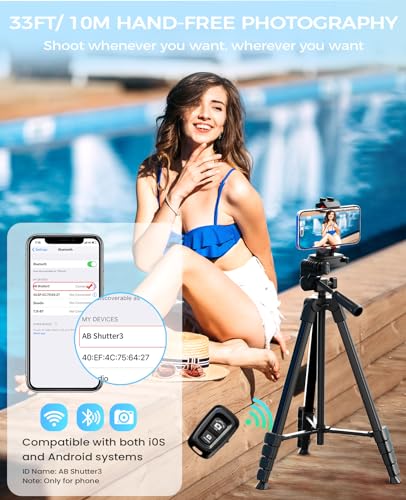 67" Aluminum Tripod with Phone Holder & Wireless Remote G2206