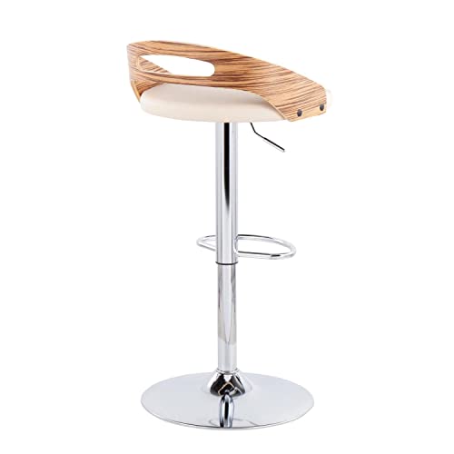 Chrome Adjustable Swivel Bar Stool F13740