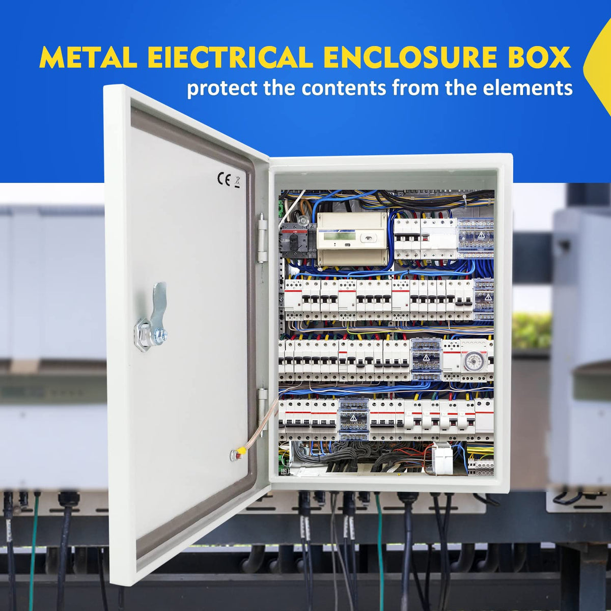 12 x 10 x 6'' IP66 Waterproof Steel Electrical Enclosure with Lock L275