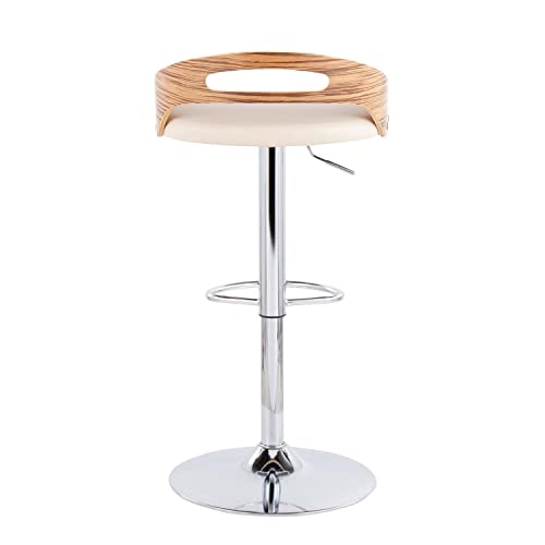 Chrome Adjustable Swivel Bar Stool F13740