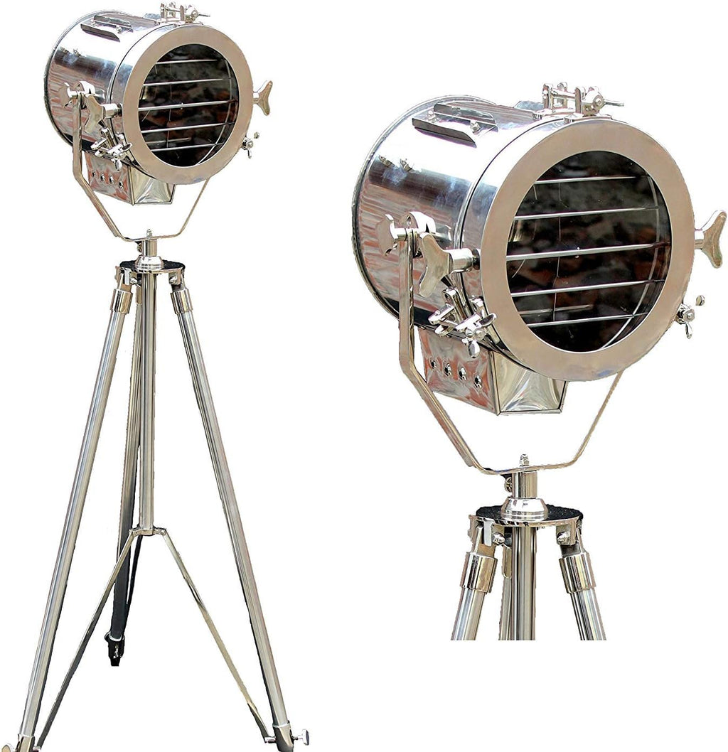Steel Searchlight Floor Lamp with Tripod I6833