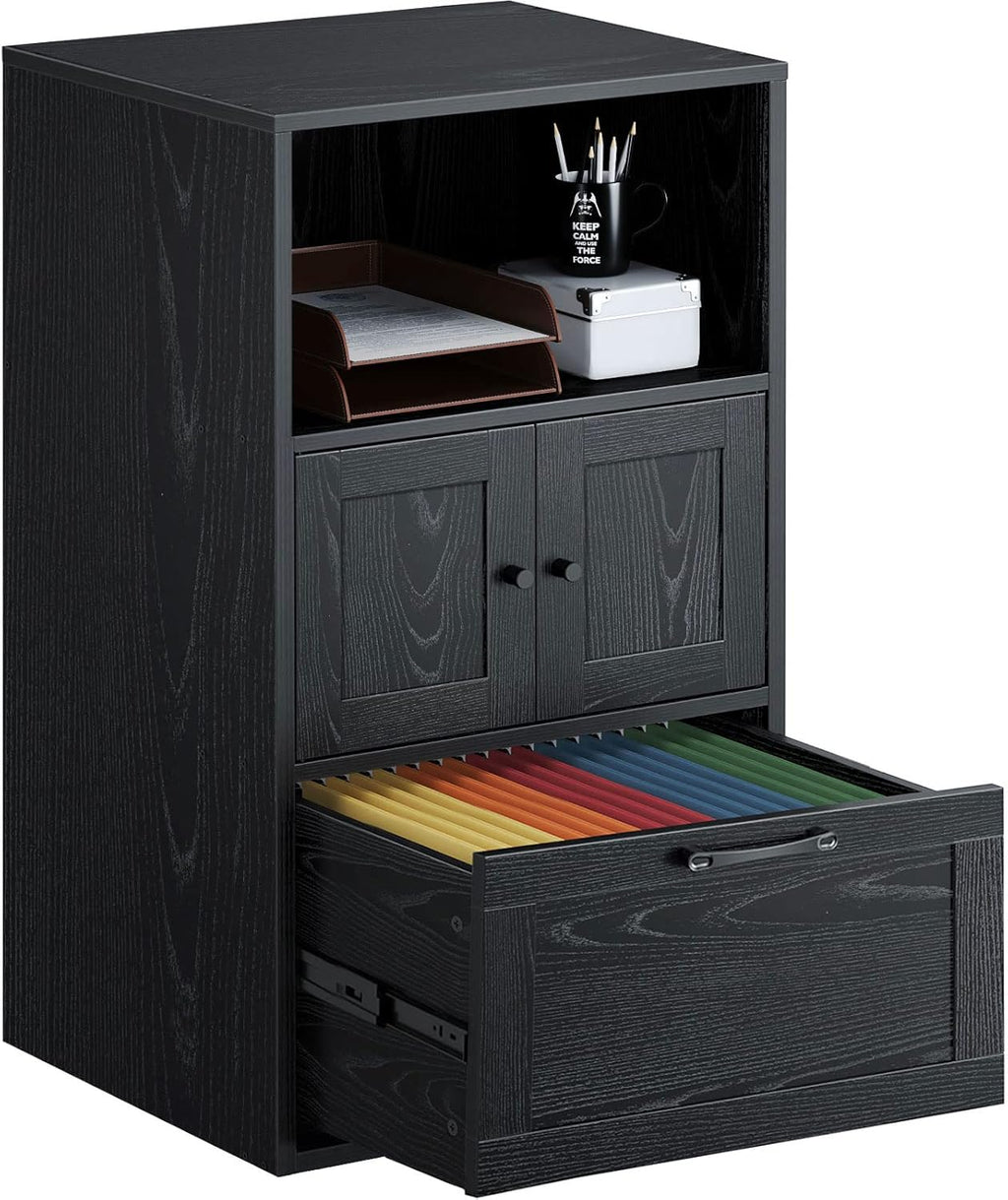 File Cabinet with Drawer and Storage Shelf M12349