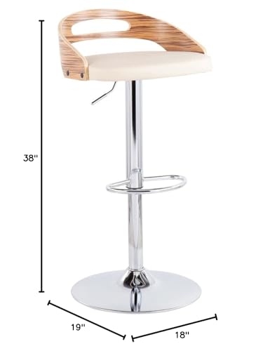 Chrome Adjustable Swivel Bar Stool F13740