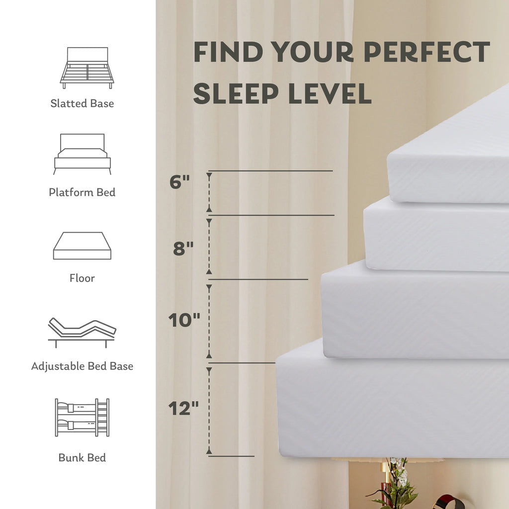 White Twin 6 inch Memory Foam Mattress F4576