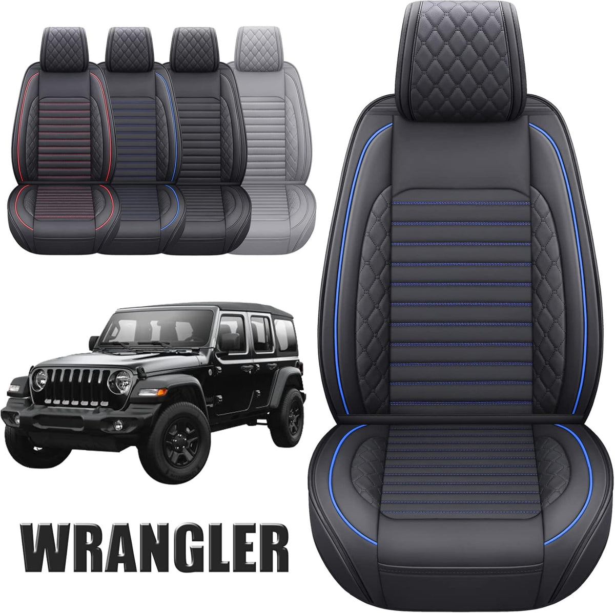 Black Waterproof Leather Full Seat Car Cushions B675