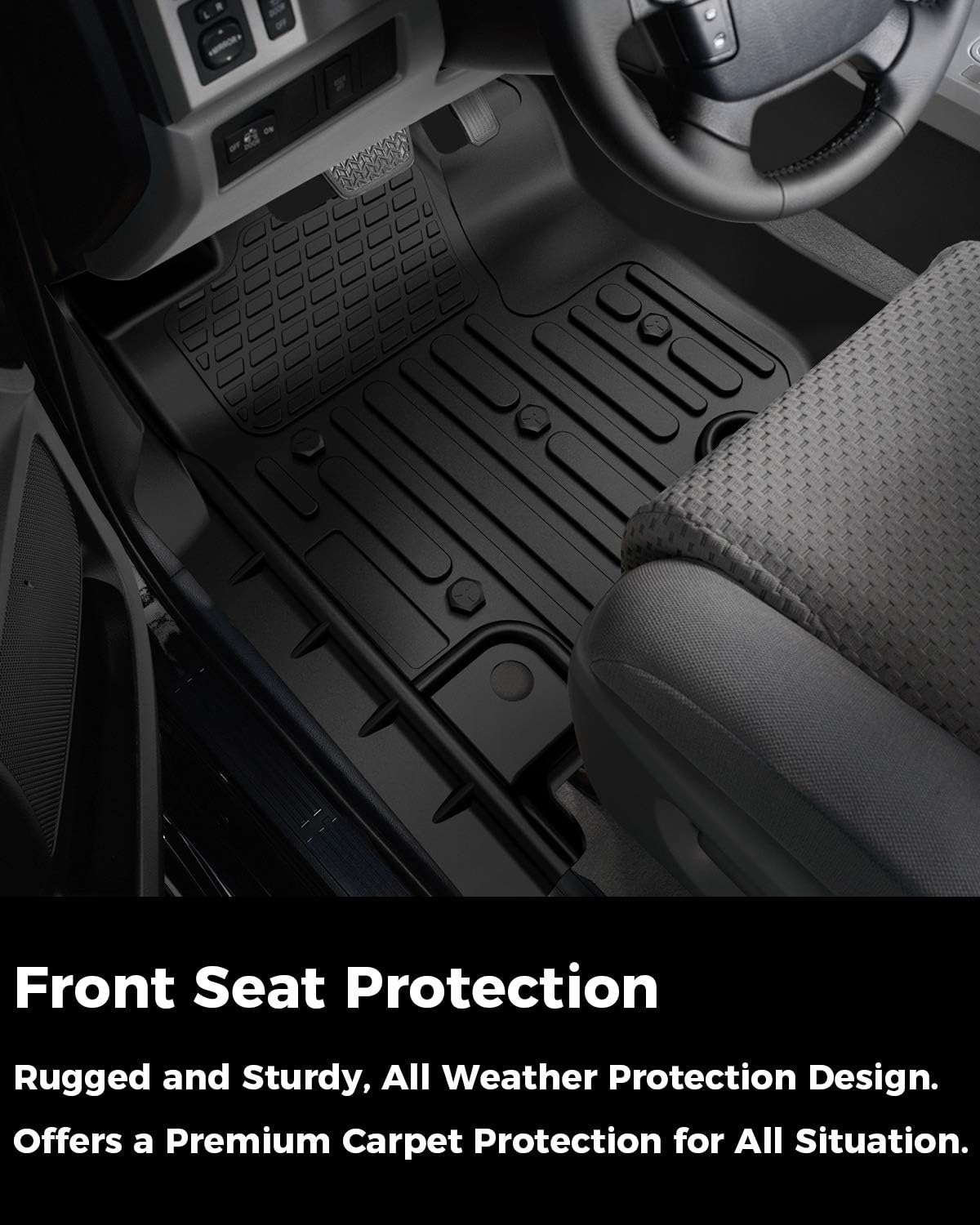 Black All-Weather Floor Liners for Toyota 4Runner and Lexus GX460 O9839