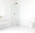 Frameless Fixed Shower Door in Gold Z370602