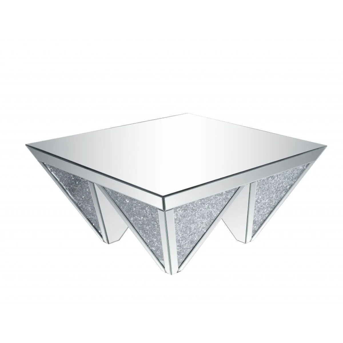 37" Mirrored Manufactured Wood Square Coffee Table H539402