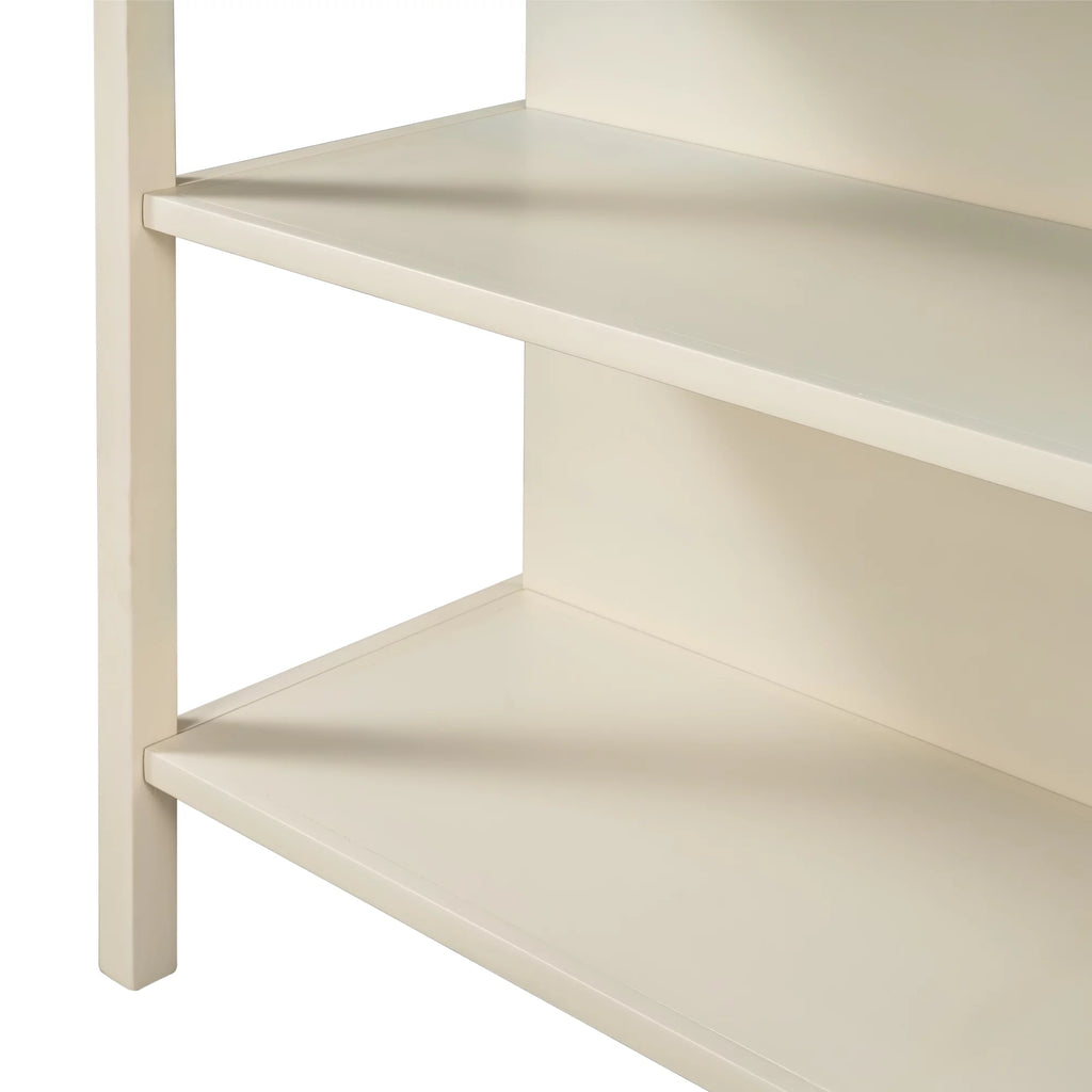 Solid Wood Kitchen Island with 2 Open Shelves H1698