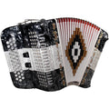 34-Button 12 Bass Accordion Gray/White C744