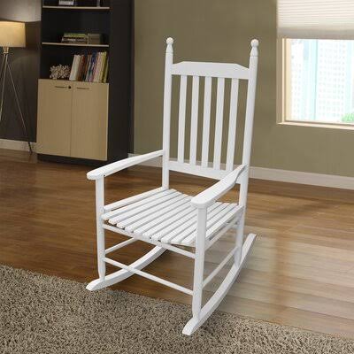 White Wooden Porch Rocker Chair A78454