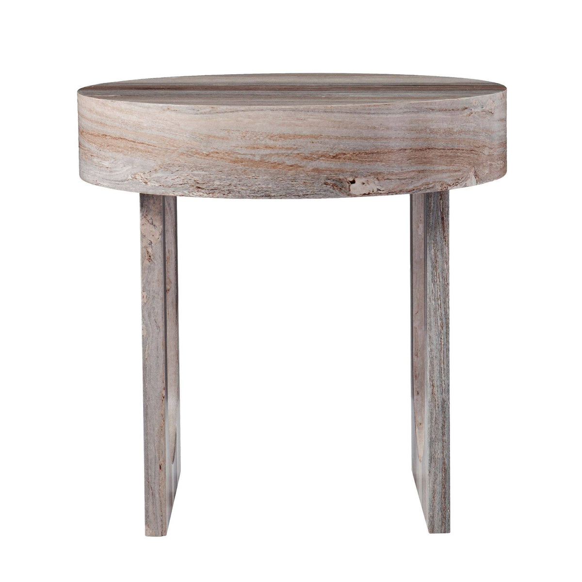 Light Brown Round End Table X9136