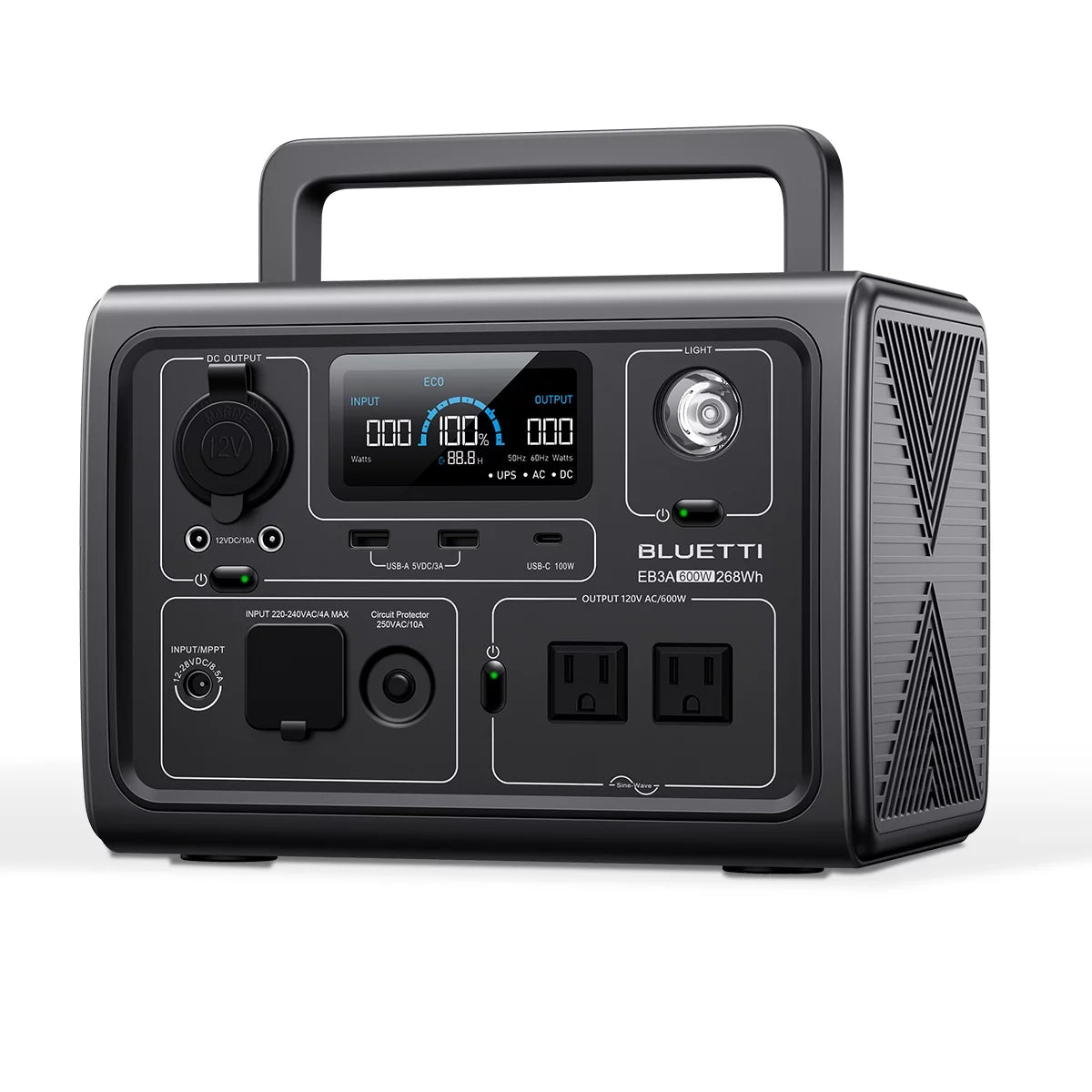 Portable Generator 600W 268Wh LiFePO4 Power Station B130186