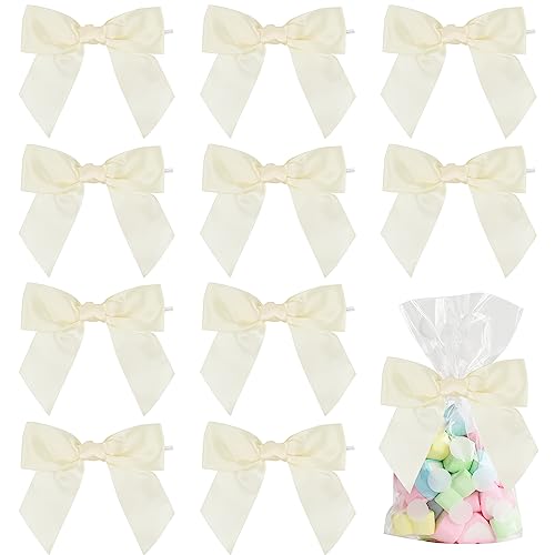 4.5" Pre-Tied Satin Bows with Twist Ties 36 PCs I6804