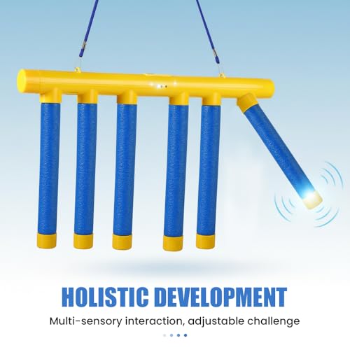 Reflective Drop Stick Challenge Game, Hand Eye Coordination Reflex Training Toy, 3 Adjustable Speed Modes, Yellow S33470
