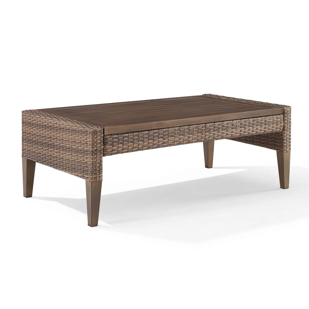 Brown Wicker Rattan Outdoor Coffee Table J8232