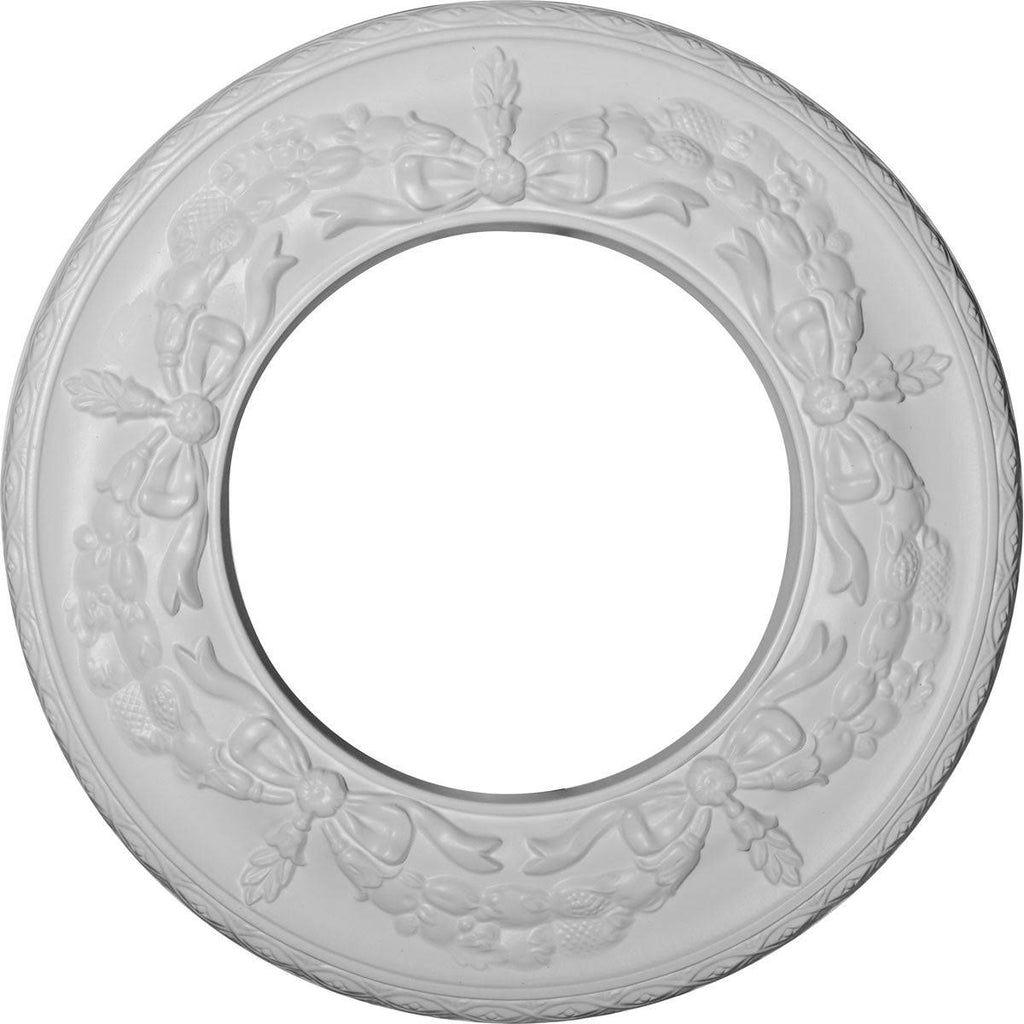 13 1/4 inchod x 7 1/8 inchid x 7/8 inchp Salem Ceiling Medallion N395