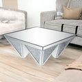 37" Mirrored Manufactured Wood Square Coffee Table H539402