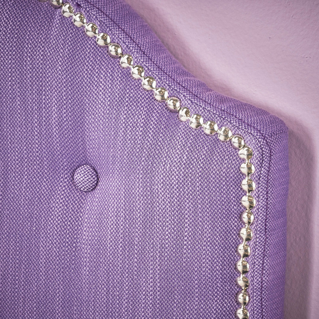 Light Purple Fabric Twin Headboard N14165