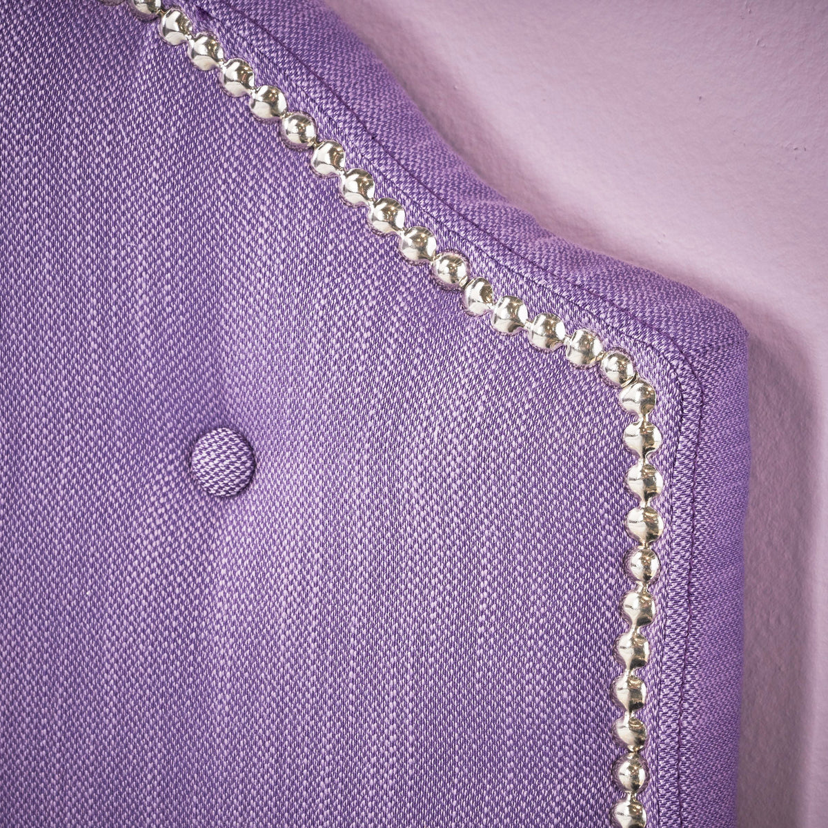 Light Purple Fabric Twin Headboard N14165