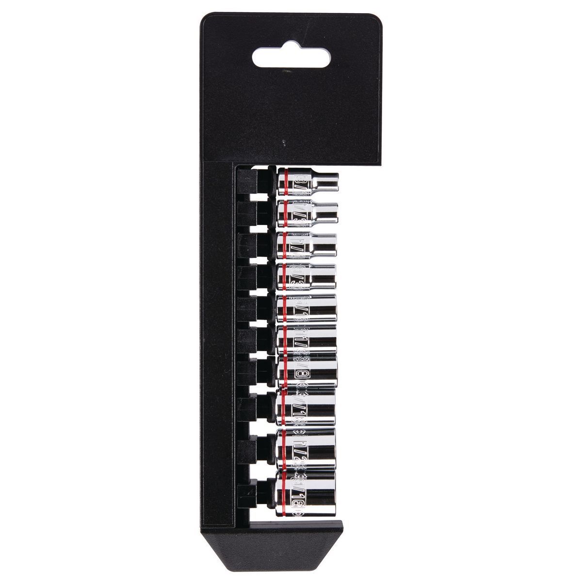 1/4 in. Drive SAE Chrome Socket Set, 10-Piece M3429