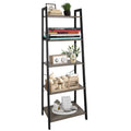 5 Tier Ladder Shelf Bookshelf with Metal Frame Y199798