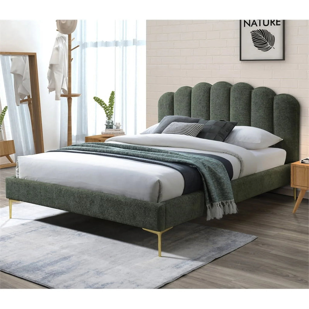 Forest Green Queen Platform Bed G50597