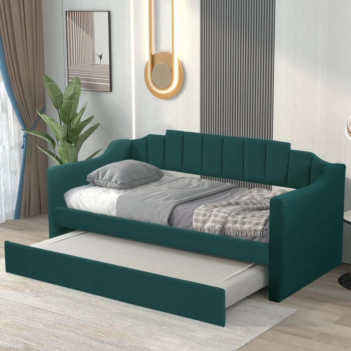 Upholstered Daybed with Wood Frame P640