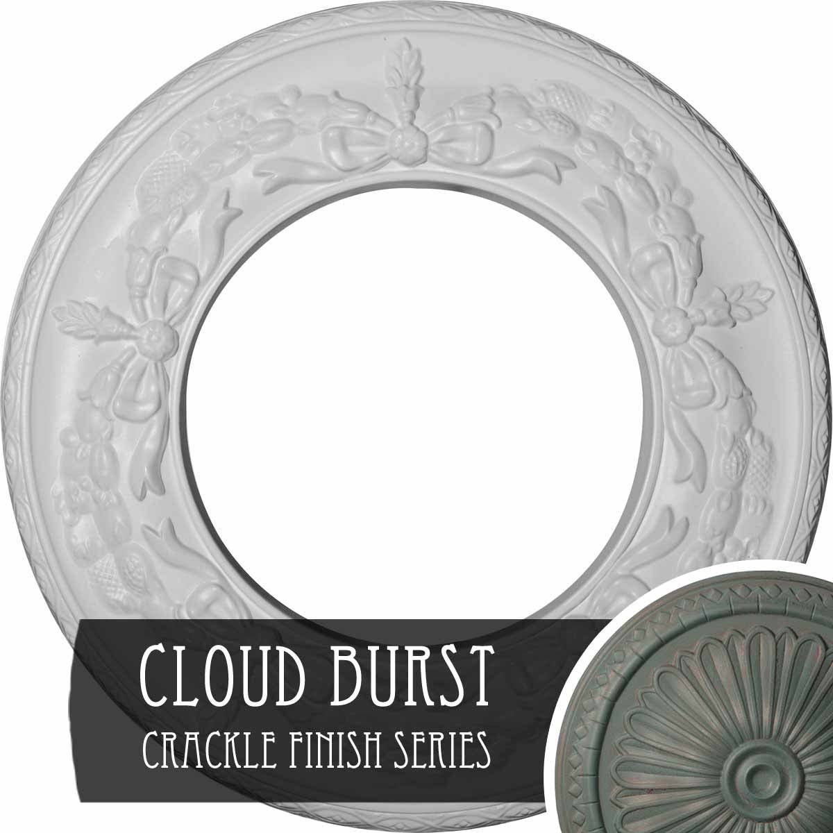 13 1/4 inchod x 7 1/8 inchid x 7/8 inchp Salem Ceiling Medallion N395
