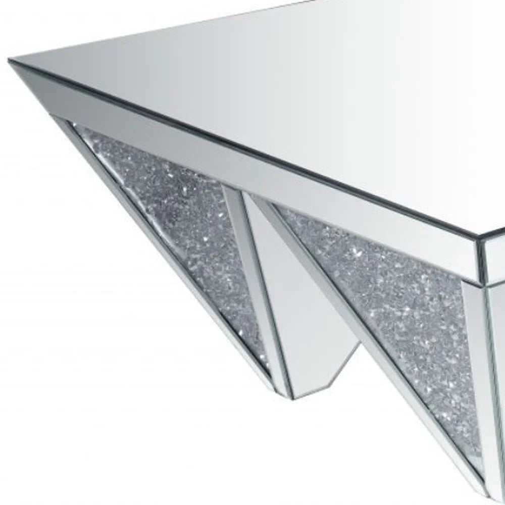 37" Mirrored Manufactured Wood Square Coffee Table H539402
