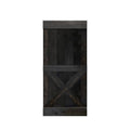 Charcoal Black Stained Solid Knotty Pine Wood Interior Sliding Barn Door Slab Z3292