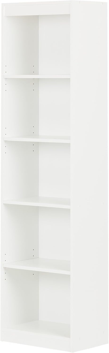 Pure Black 5-Shelf Narrow Bookcase D8922