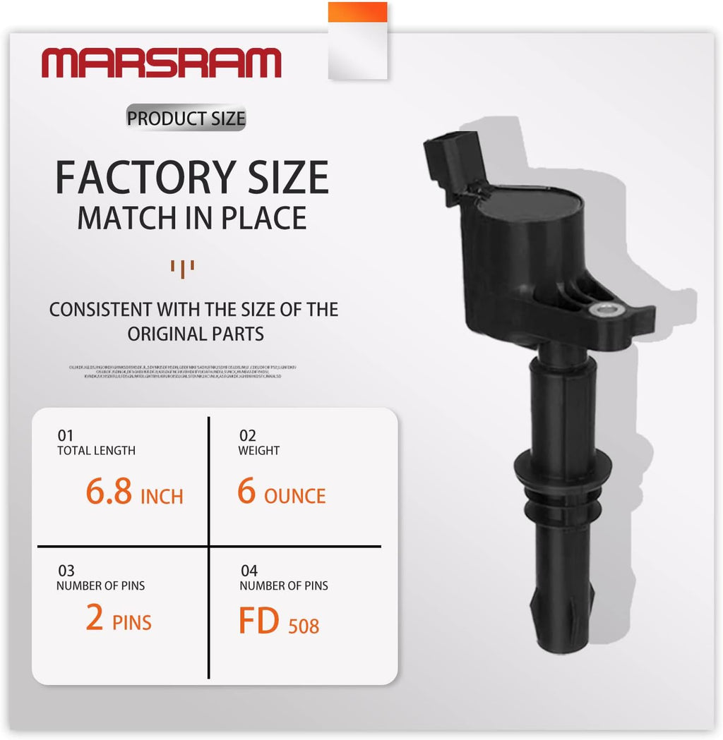 Ignition Coil Pack Set of 8 Replacement for FD508 X683