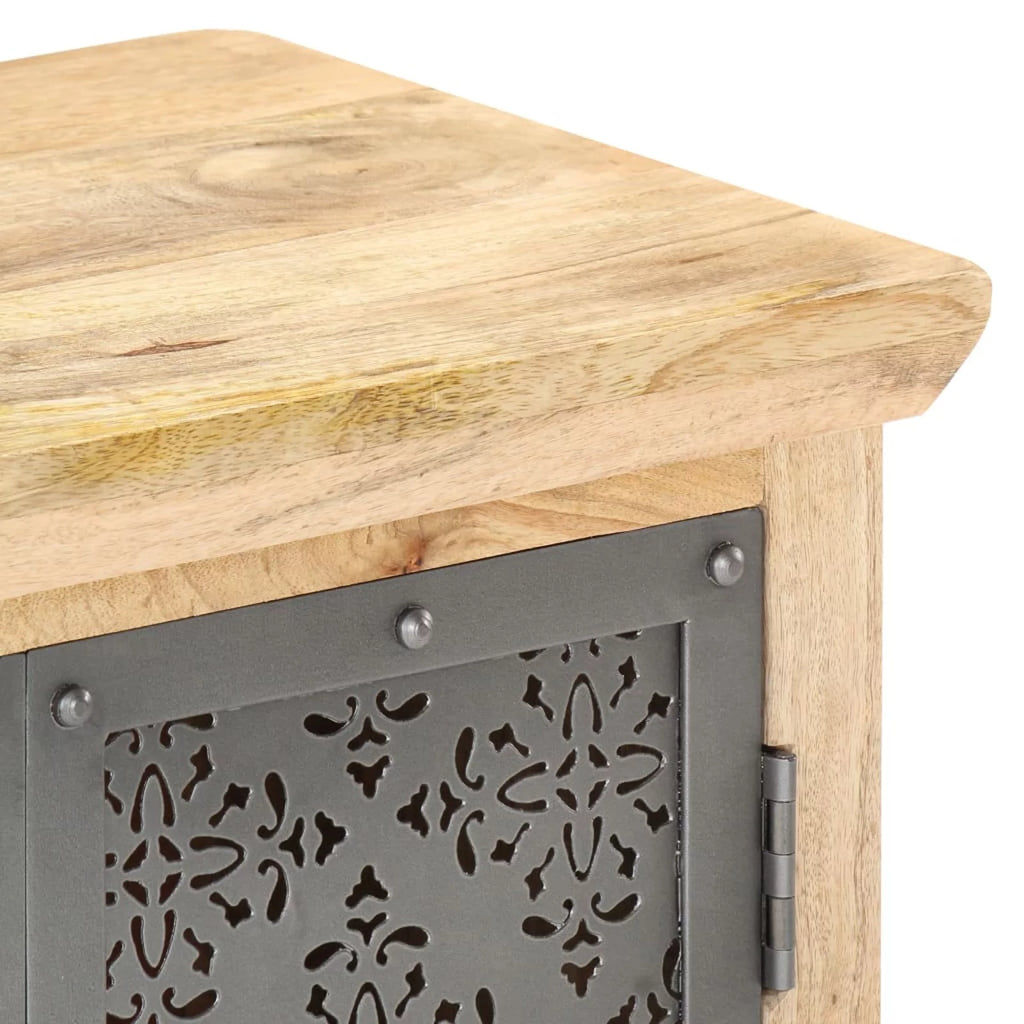 Solid Mango Wood Sideboard with Steel Doors I5000