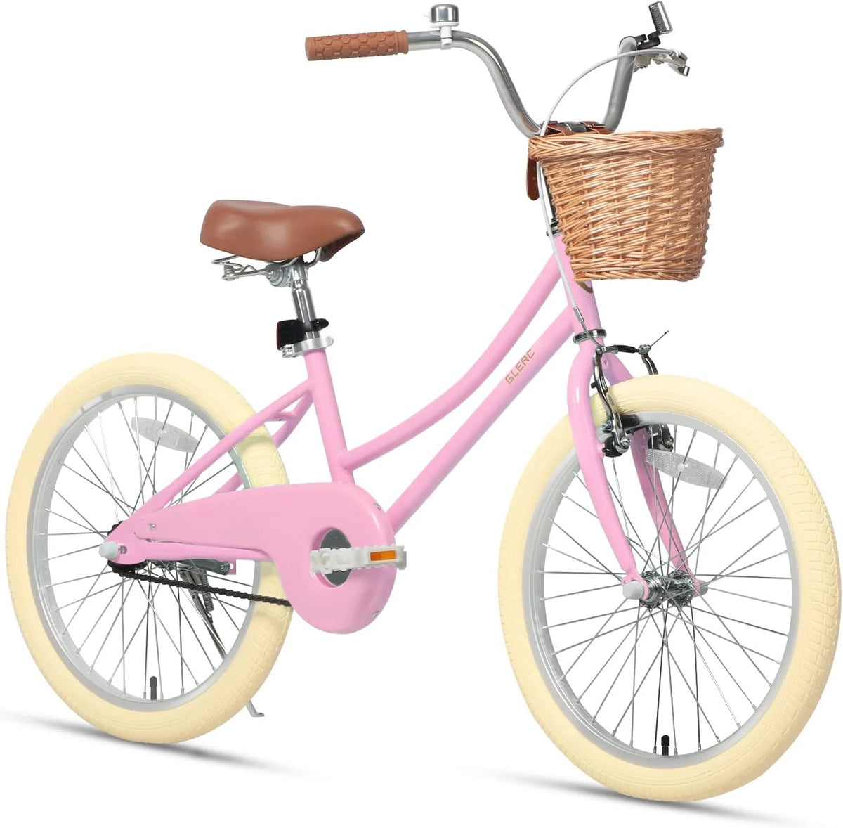 20 Inch Kids Bike with Bell and Training Wheels, Pink T63749