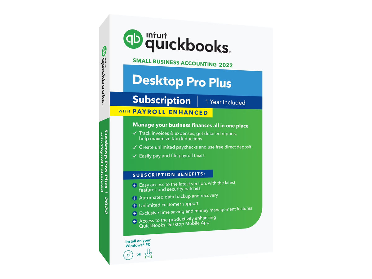 QuickBooks Desktop Pro Plus with Enhanced Payroll V752749