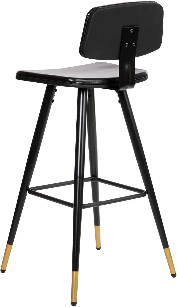 Black Adjustable Low Back Barstool H471935