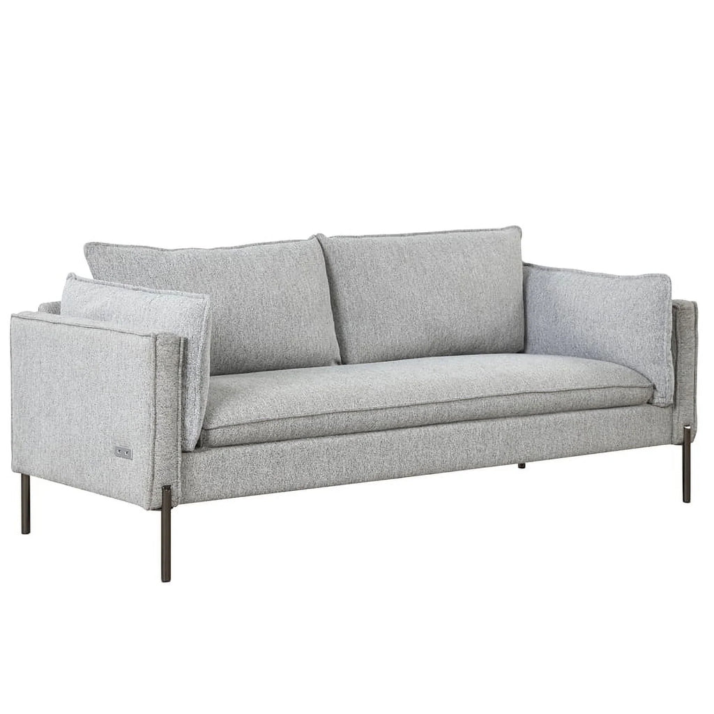 Gray 3 Seat Linen Fabric Sofa F77397
