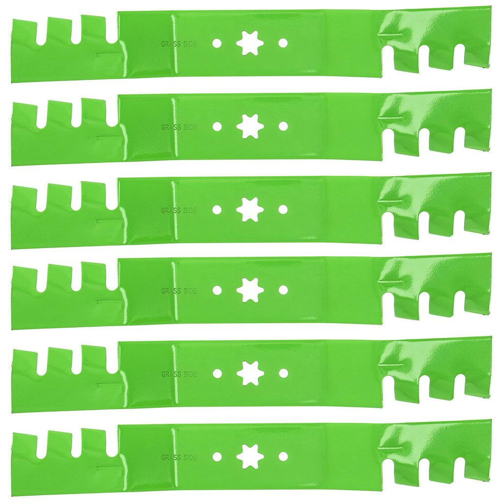 6 Pack Toothed Mulching Blade N6414