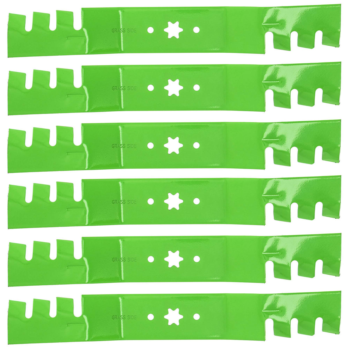 6 Pack Toothed Mulching Blade N6414