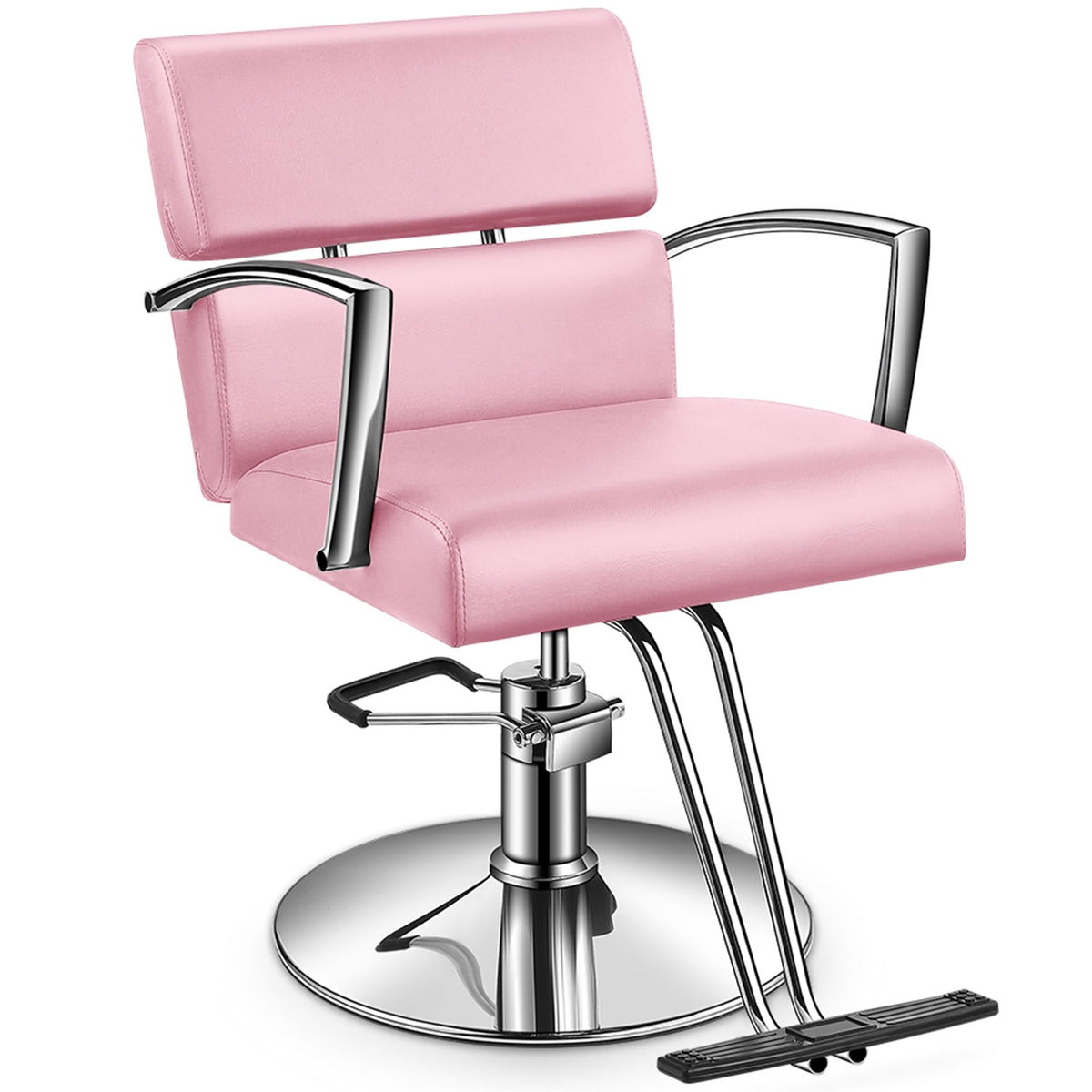 Pink Leather Salon Chair with Vented Back O521134