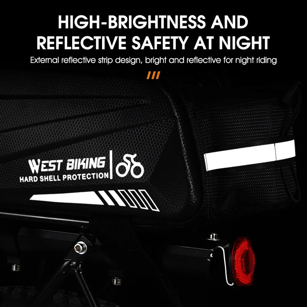 8.6L Waterproof Bicycle Rear Bag with Reflective Strips P556