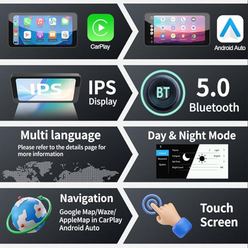 6.5 Inch Wireless CarPlay Android Auto GPS Touchscreen D536