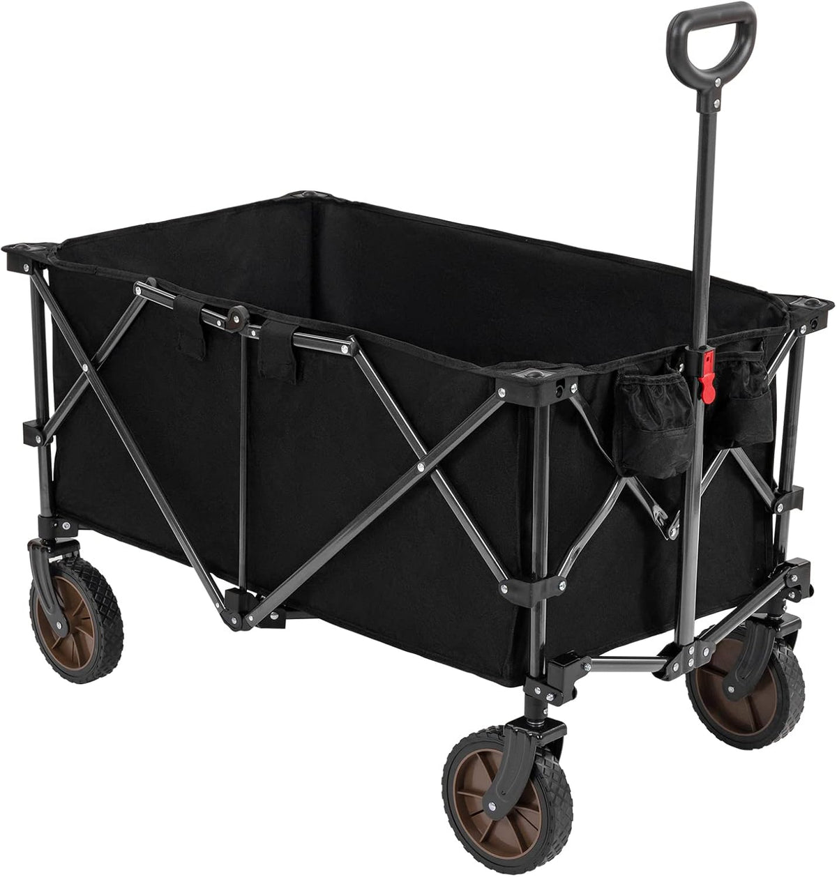 Heavy Duty Collapsible Folding Wagon Utility Cart with Universal Wheels & Adjustable Handle T130424