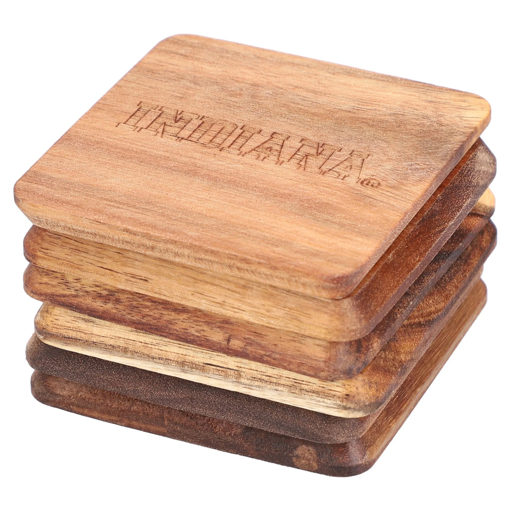 Acacia Wood 6-Pack Coaster Set L633