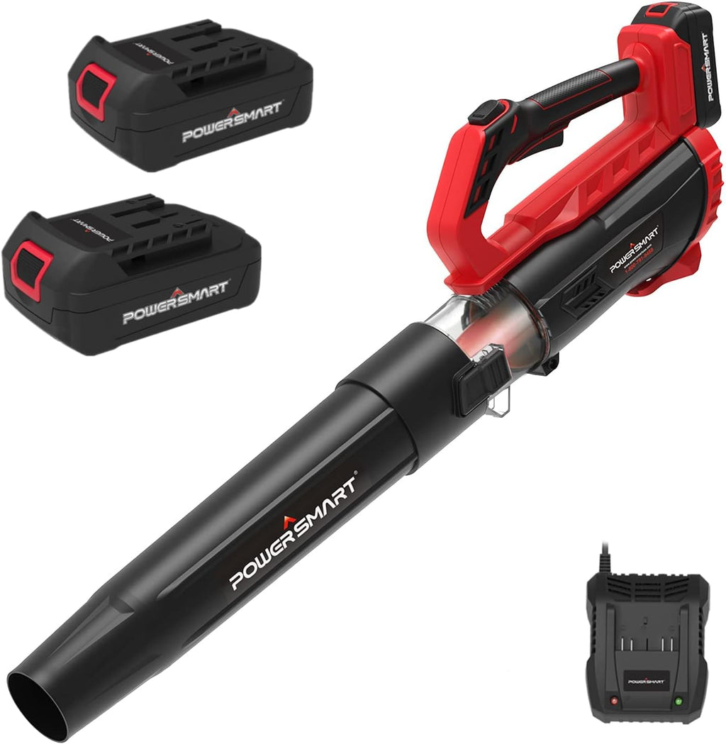 Cordless 20V Electric Leaf Blower with 2 X 2.0 Battery & Charger, 350CFM 85MPH X785