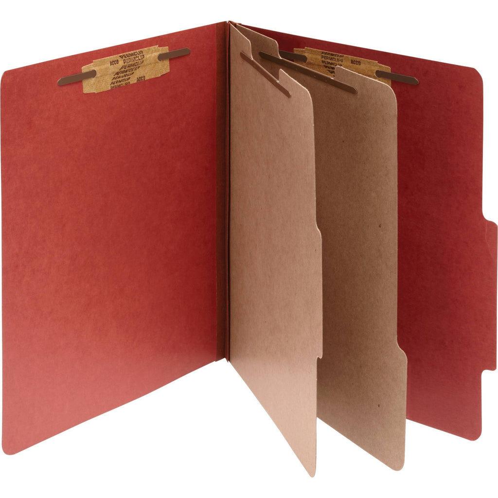 Earth Red 6-Section Classification Folders Letter 10/Box W53567
