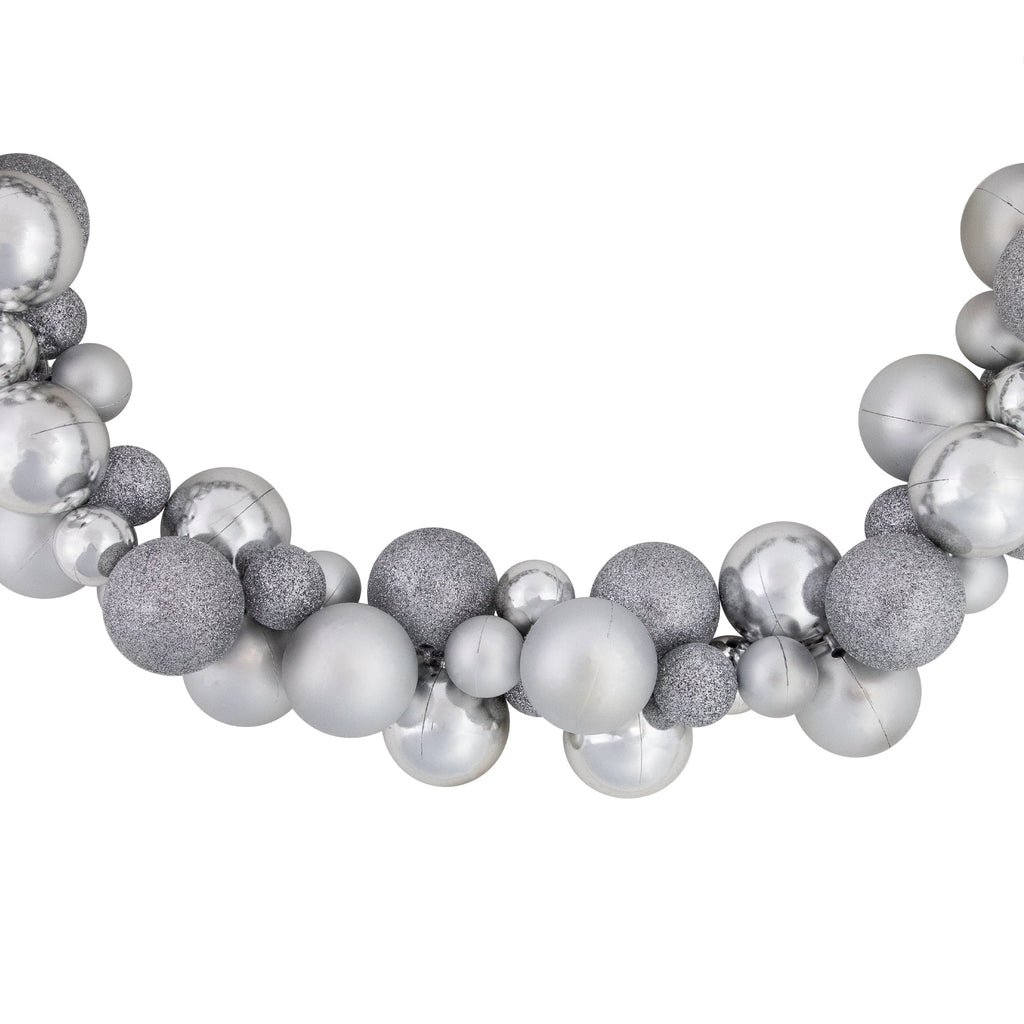 Silver Shatterproof Ball Christmas Garland S357