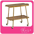 Gold 2 Tier Bar Cart Y2092